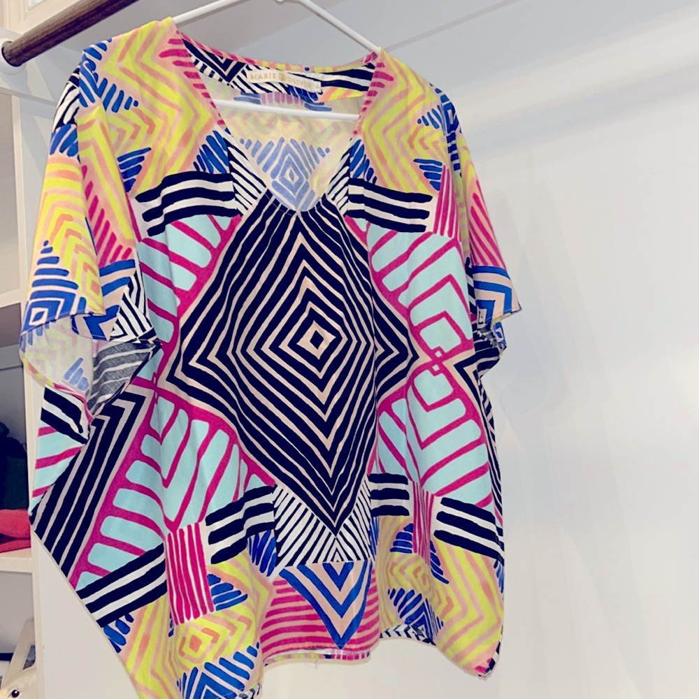 Colorful Geometric Pattern Top